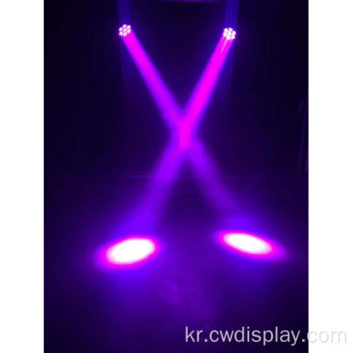 7pcs 40W LED 이동 헤드 스테이지 세척 조명